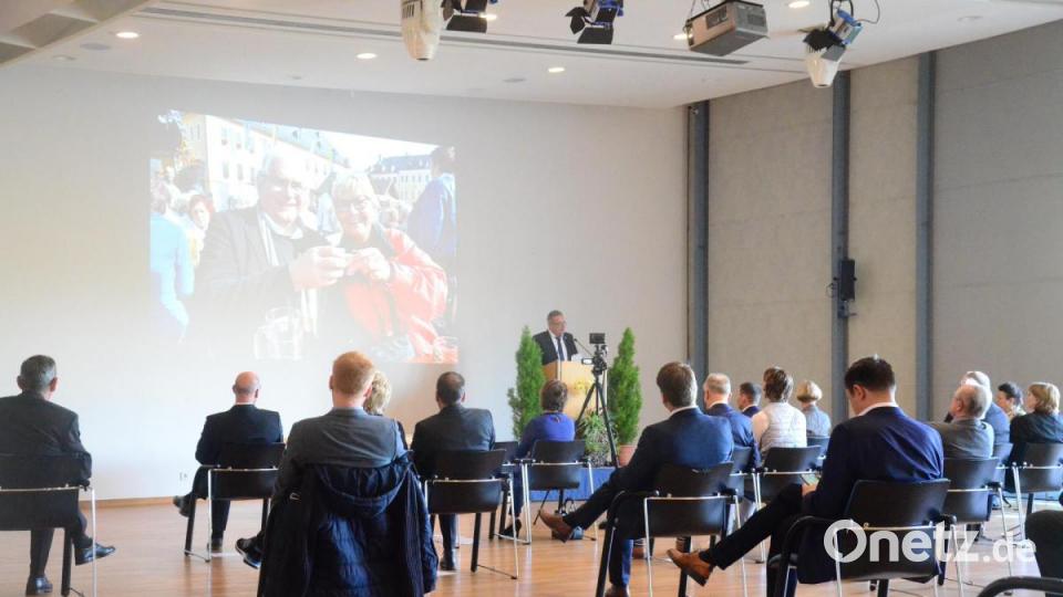 Festakt zum 30. Partnerschaftsjubiläum mit der Partnerstadt Annaberg-Buchholz. Bild: Kunz