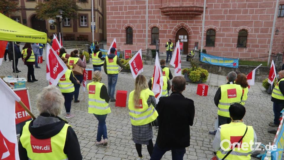 Warnstreik in Sulzbach-Rosenberg. Bild: mfh