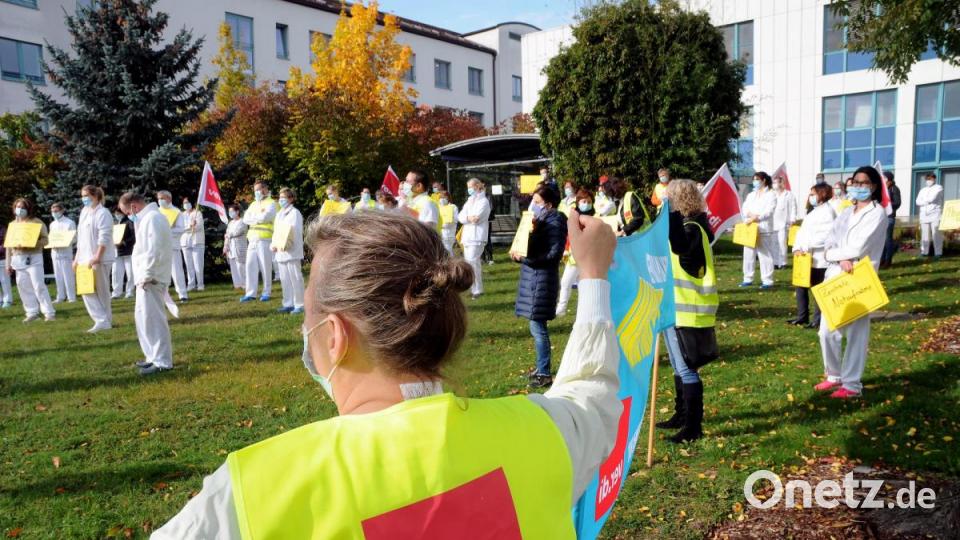 Aktive Mittagspause am Klinikum St. Marien in Amberg. Bild: Stephan Huber