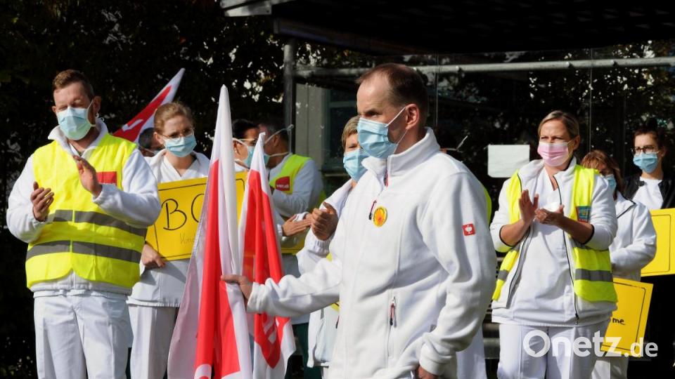 Aktive Mittagspause am Klinikum St. Marien in Amberg. Bild: Stephan Huber