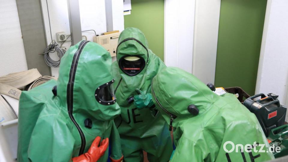 Erkunden eines Gefahrstoffes Bild: egl