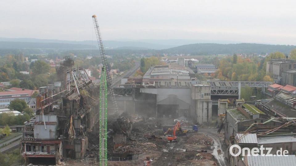 Der Anblick der Baustelle am Dienstag, 8. Oktober, um 9.54 Uhr. Die drei Fackeln sind weg. Bild: Asamnet.de