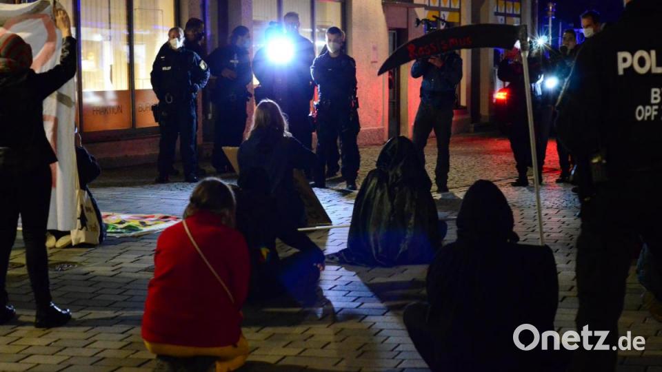 Blockade in der Schulgasse. Bild: Kunz