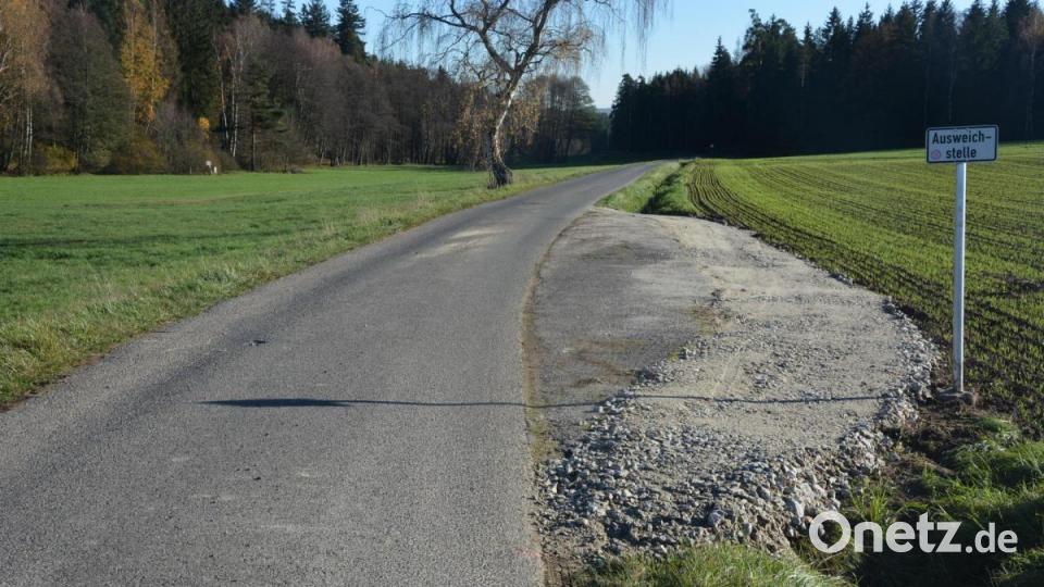 Insgesamt 16 größere Ausweichstellen wurden auf der Zufahrt von Hundsbach nach Pechtnersreuth eingerichtet. Bild: jr