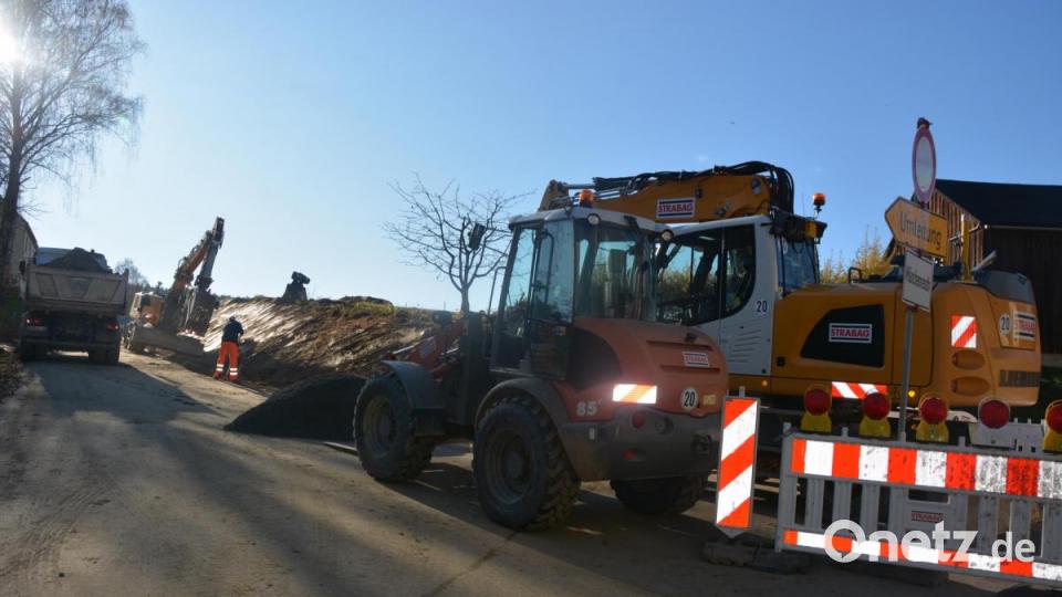Eine erste Böschung im Ortsbereich in Pechtnersreuth ist bereits fertiggestellt. Bild: jr