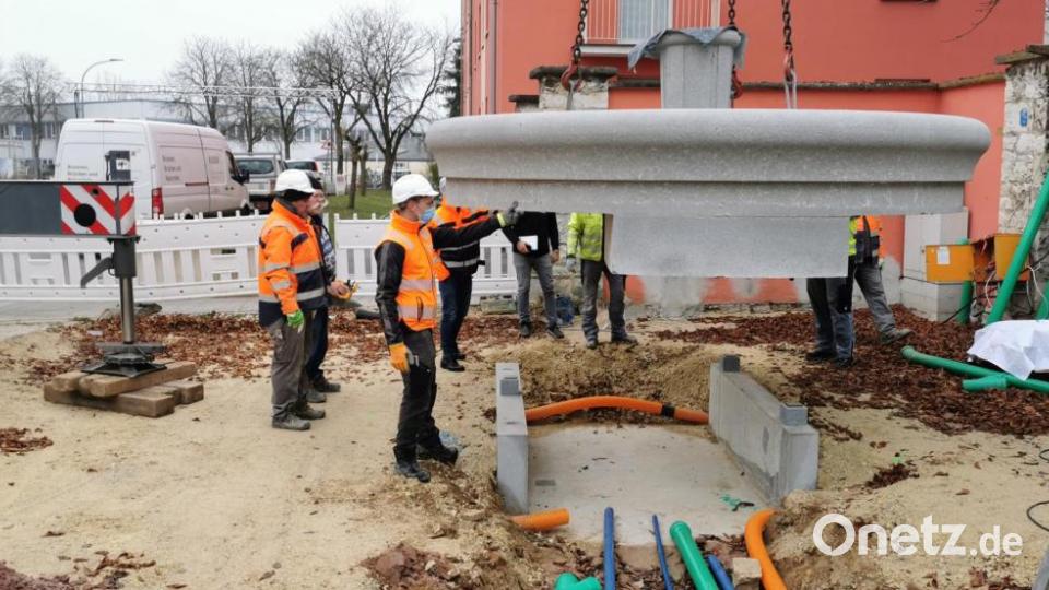 Hier, an der Gerresheimer Straße, soll im neuen Jahr der Seelöwenbrunnen wieder sprudeln. Bild: Stadt Amberg, Thomas Blank/exb