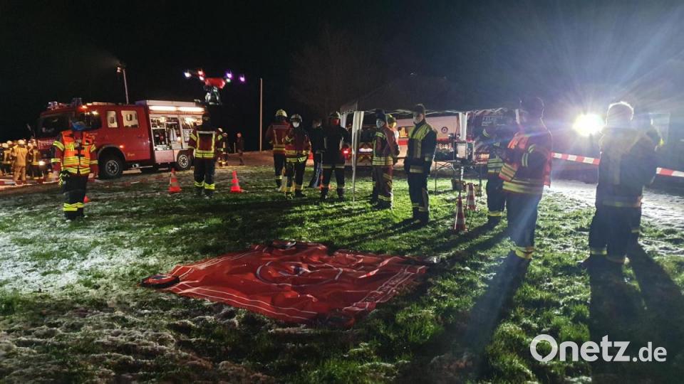 Der dritte Einsatz für die Fachgruppe Drohne des Landkreises Amberg-Sulzbach führte zu einer Vermisstensuche nach Unterklausen, welche sich dann in den benachbarten Landkreis in die Ortschaft Happurg verlagerte. Bild: egl