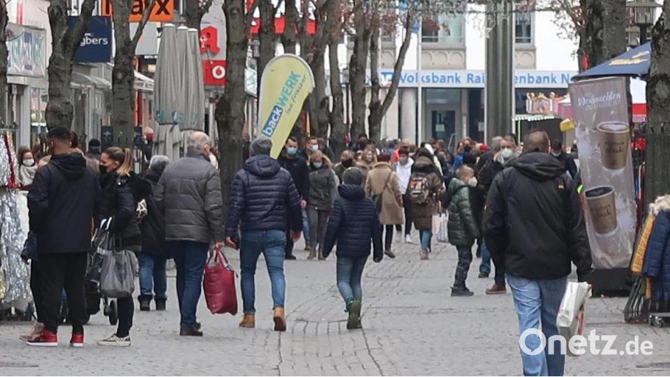 Großer Einkaufsansturm. Bild: uz