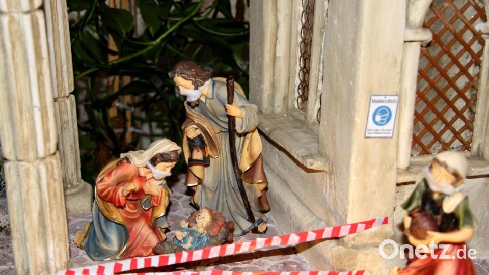 Die Heilige Familie im Coronamodus. Bild: ds