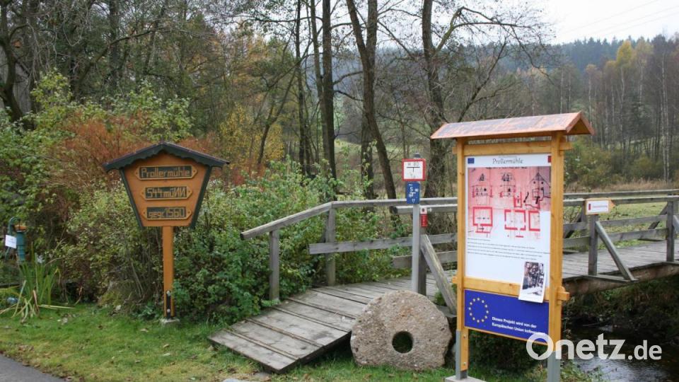 vor genau 460 Jahren wurde die Prollermühle gegründet. Überallam Weg ist es interessante Infotafeln zur Geschichte Bild: cr