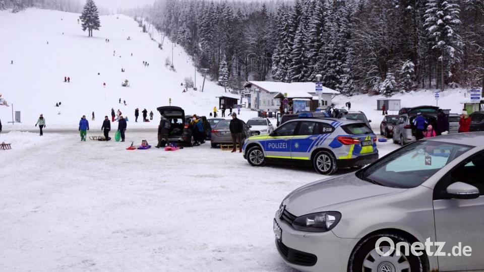Beim Klausenlift in Mehlmeisel schaute auch die Polizei vorbei. Bild: bkr