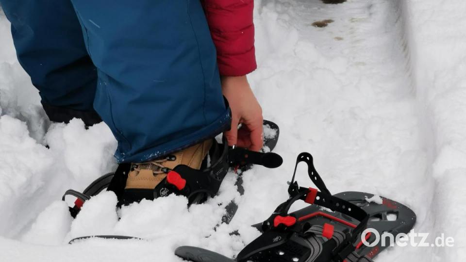 Gut festzurren, damit die Schuhe Halt im Gelände geben. Bild: Portner