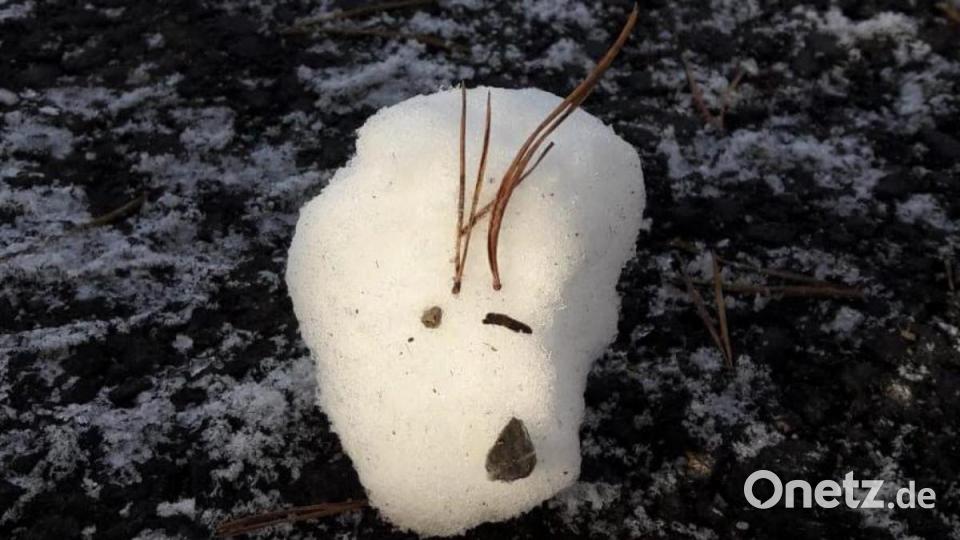Um ein Geschöpf aus Schnee zu kreieren, braucht man nicht unbedingt viele Zutaten, oft reicht schon ein wenig Fantasie. Bild: Katrin Menzel/exb