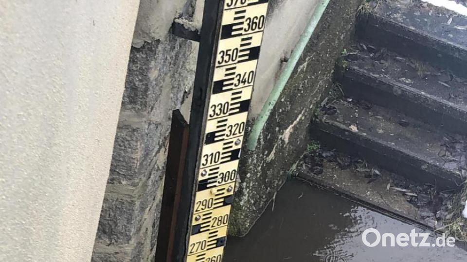 Die Messstelle in Unterbruck zeigte am Freitag einen Pegelstand der Haidenaab von knapp zwei Meter. Bild: rpp