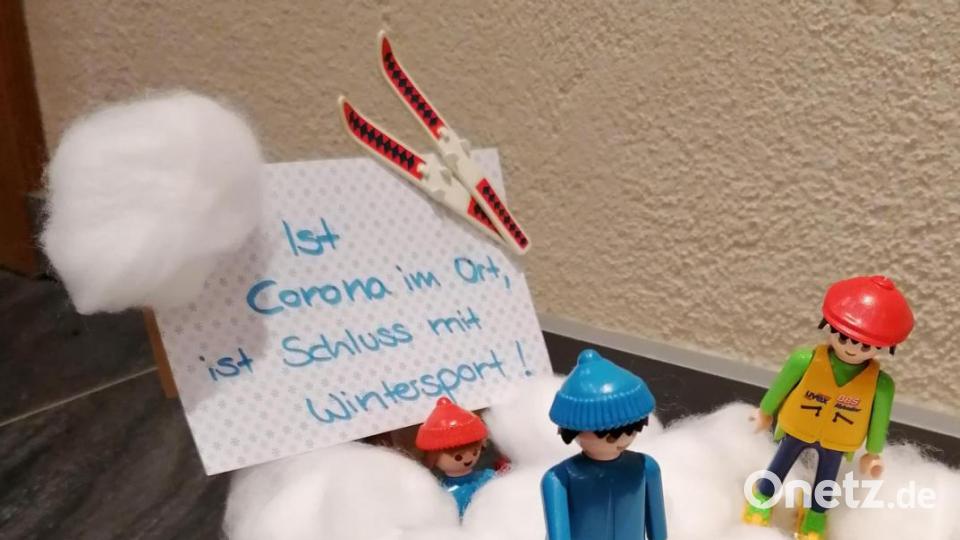 Die gänzlich ausgefallene Skisaison, trotz ausreichend Schneemengen, wird im Watteformat rübergebracht. Bild: fjo