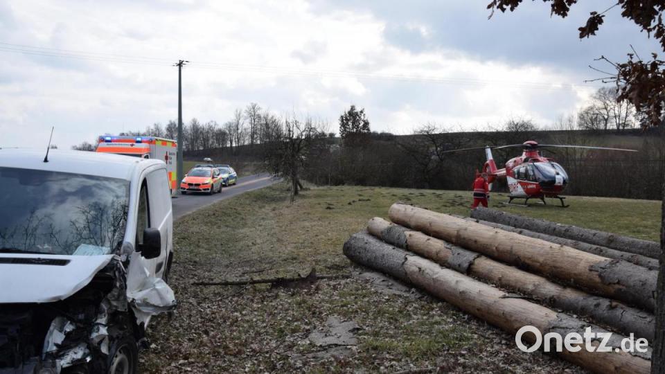 Verkehrsunfall bei Oberbruck. Bild: mde
