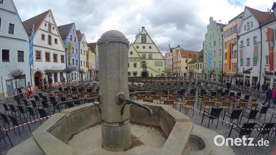 Blick vom Brunnen am Oberen Markt. Bild: Kunz