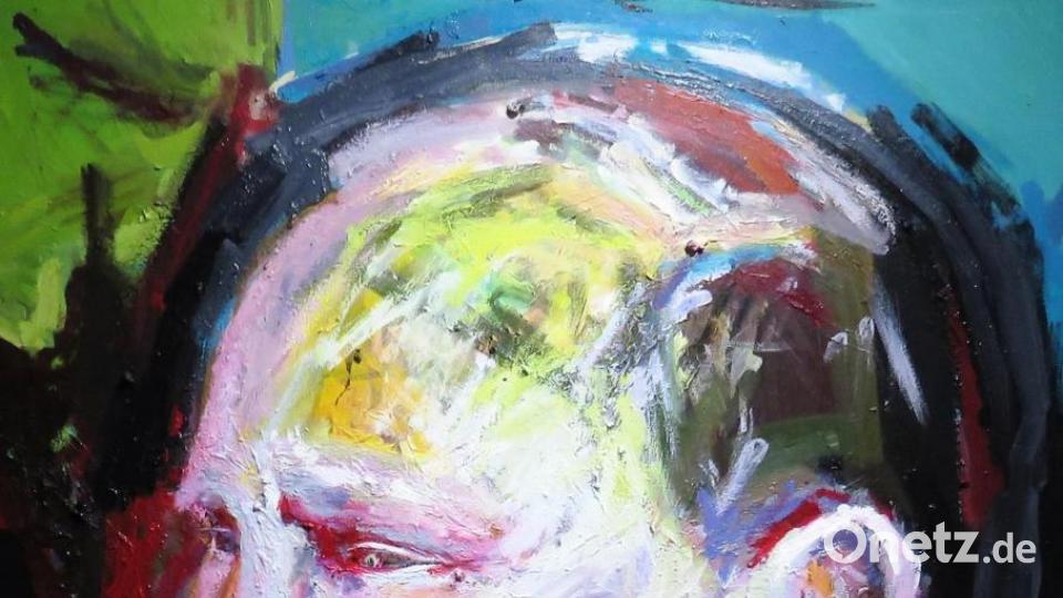 "Putin" als großflächige Malerei von Toni Eichinger. Bild: ubb