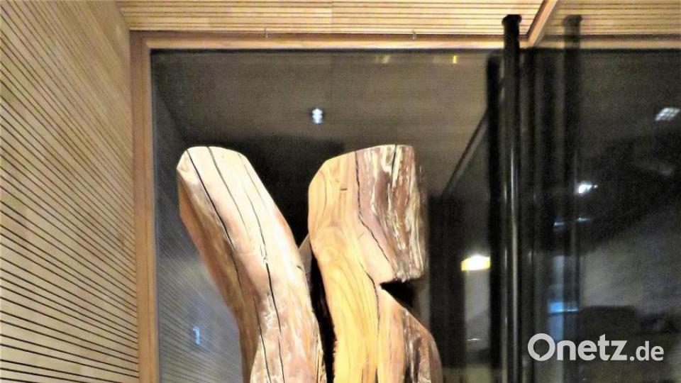 "Belichtung": Holzskulptur von Wolfgang Horn Bild: ubb