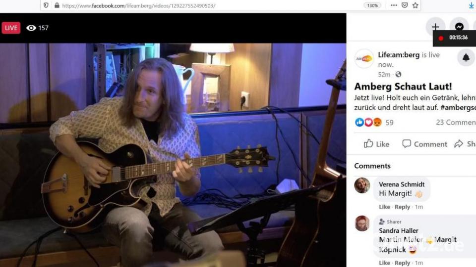 Michael Dandorfer stellte sein Solo-Projekt vor. Screenshot: life:am:berg/Facebook/dwi