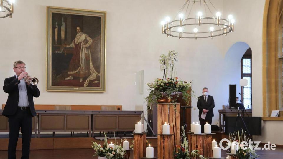 Gedenken an die Opfer der Corona-Pandemie in der Basilika St. Martin mit anschließendem stillen Gedenken im großen Rathaussaal. Bild: Wolfgang Steinbacher