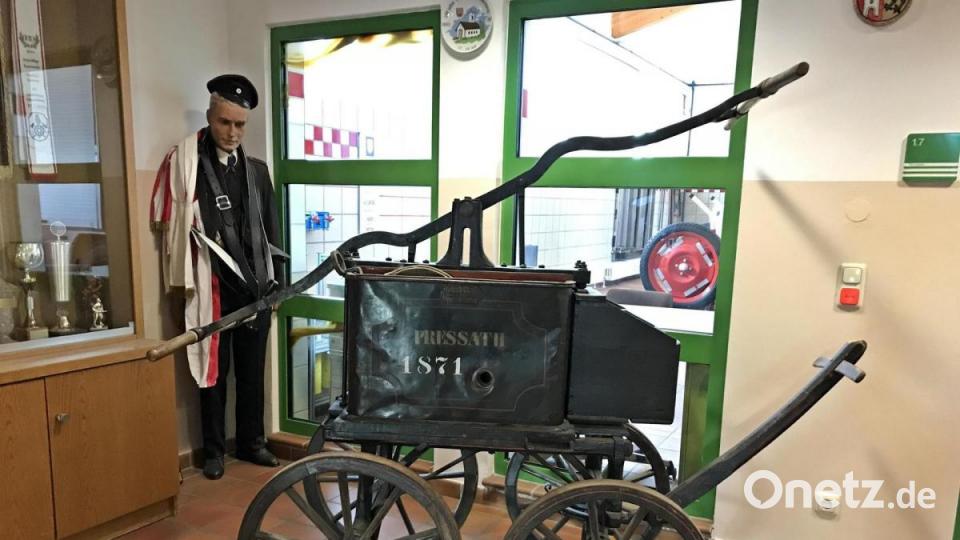 Saug- und Druckspritze aus dem Jahre 1871 Bild: jma