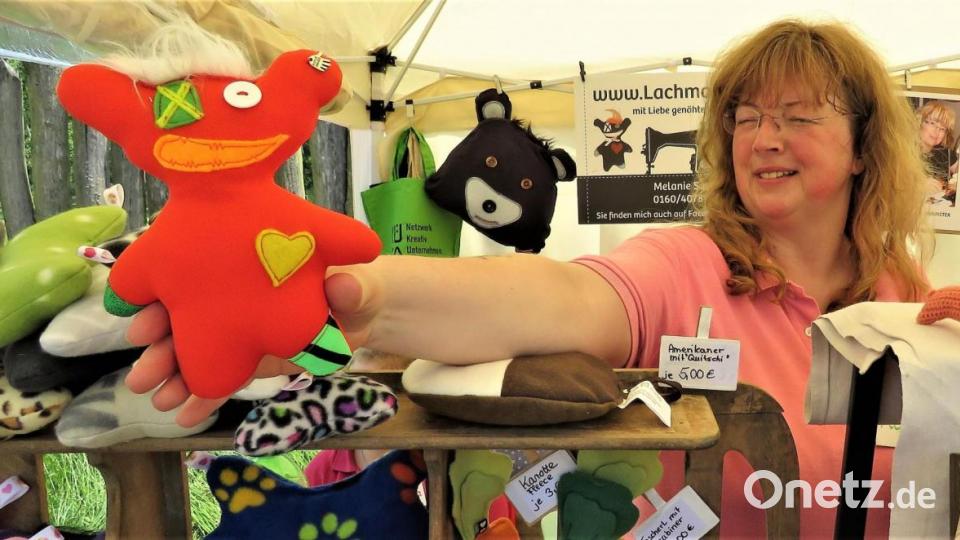 Das Lachmonster von Melanie Sasse aus Selb gefiel den Kindern. Bild: ubb