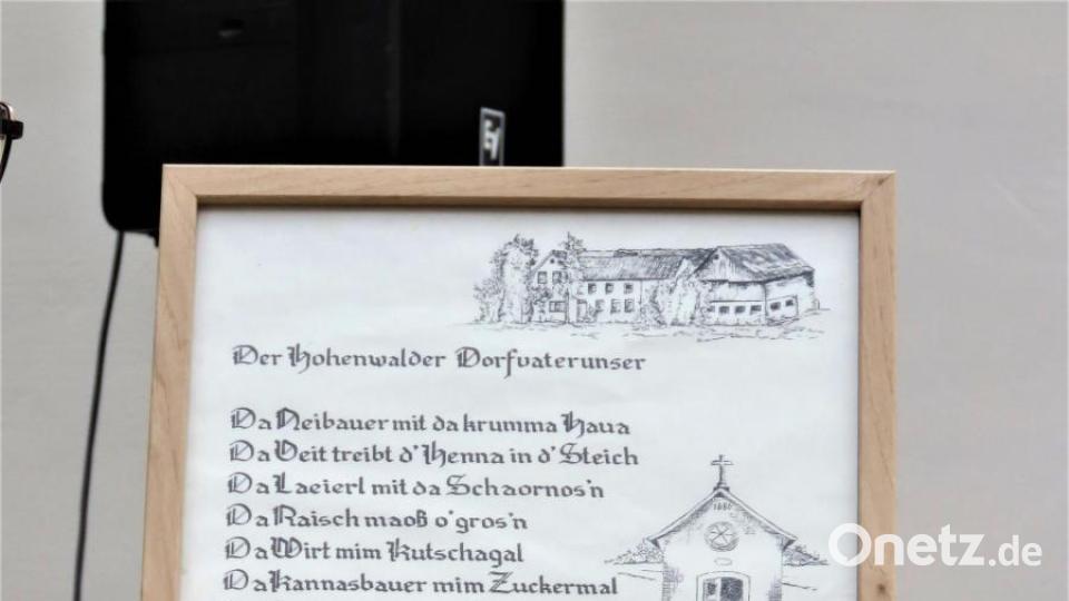 Das "Vater unser" von Hohenwald, nicht ganz ernst gemeint. Bild: ubb