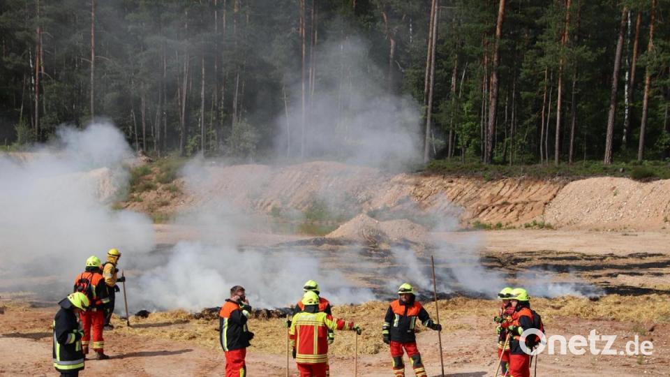Wald- und Flächenbrand Ausbildung der Feuerwehr Mantel Bild: jma
