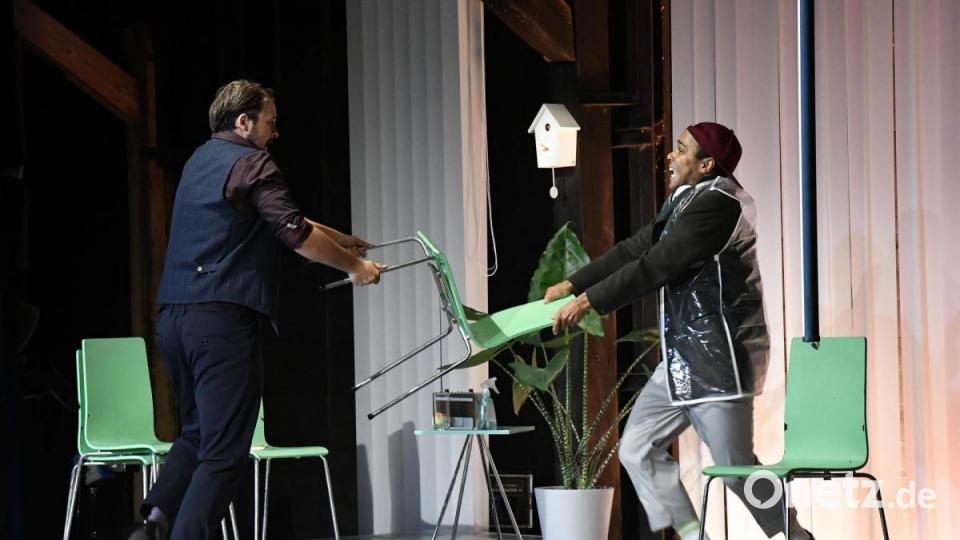 Zu Besuch bei der Generalprobe zur Oper &quot;Insomnia&quot; im Ringlokschuppen in Amberg. Bild: Petra Hartl