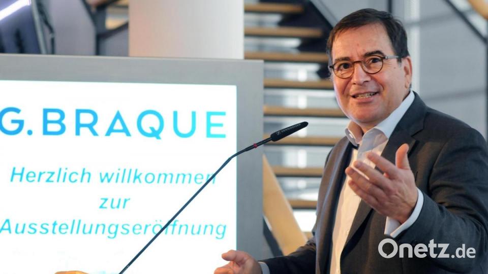 Professor Christoph Wagner führte in das Werk des Künstlers ein. Bild: Stephan Huber