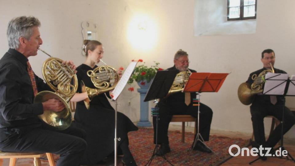 Die vier Hornisten Lienhard, Eisele, Bromig und Schindler (von links) Bild: fsb