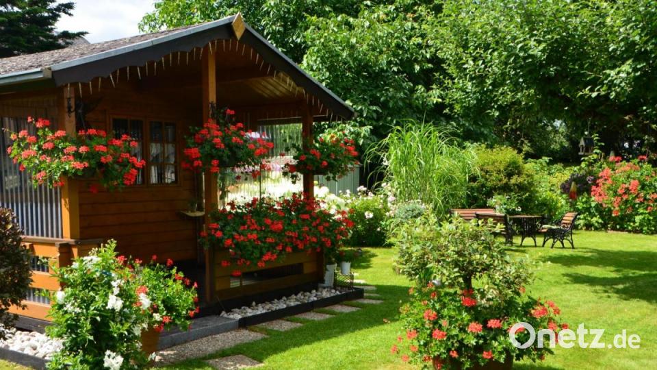 Am Gartenhaus führt kein Weg vorbei. Stehenbleiben und staunen sind da angesagt. Bild: dob