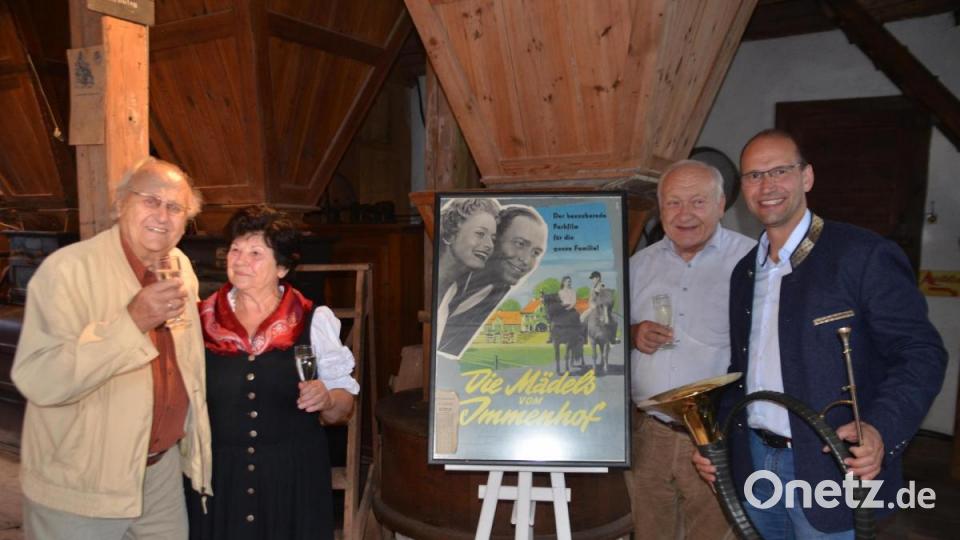 Max Neumann, Helene Eibisch, Robert Schön und Ely Eibisch (von links) begleiteten mit Rede- und Musikbeiträgen den Denkmaltag. Bild: ak