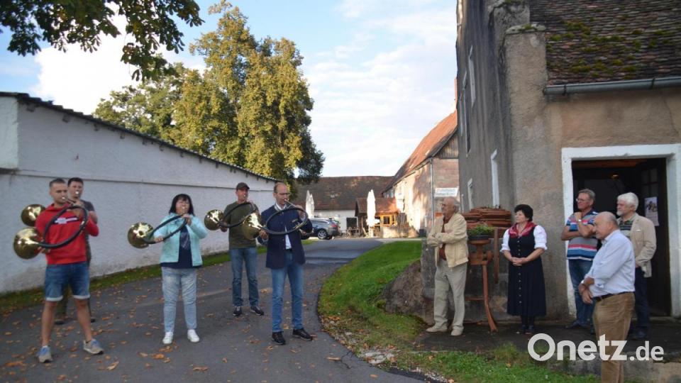 Die Schlossbläser eröffneten den Tag des offenen Denkmals. Bild: ak