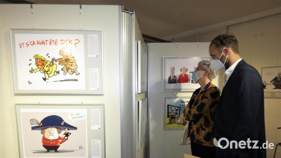 Über 50 Karikaturen erzählen eine lange und intensive Geschichte zwischen zwei Länder mit allen Höhen und Tiefen. Bild: ubb