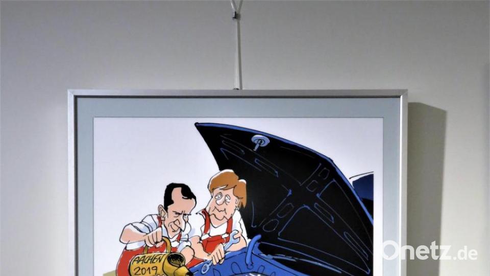 Hintergündig wie Karikaturen sind sollten sie länger betrachtet werden. Jedes Detail erschließt weiter, köstliche Satiren. Bild: ubb