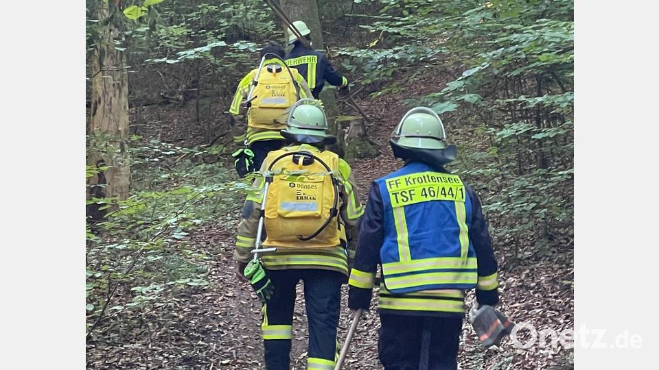 Beim Aufstieg zur Brandstelle. Bild: lei