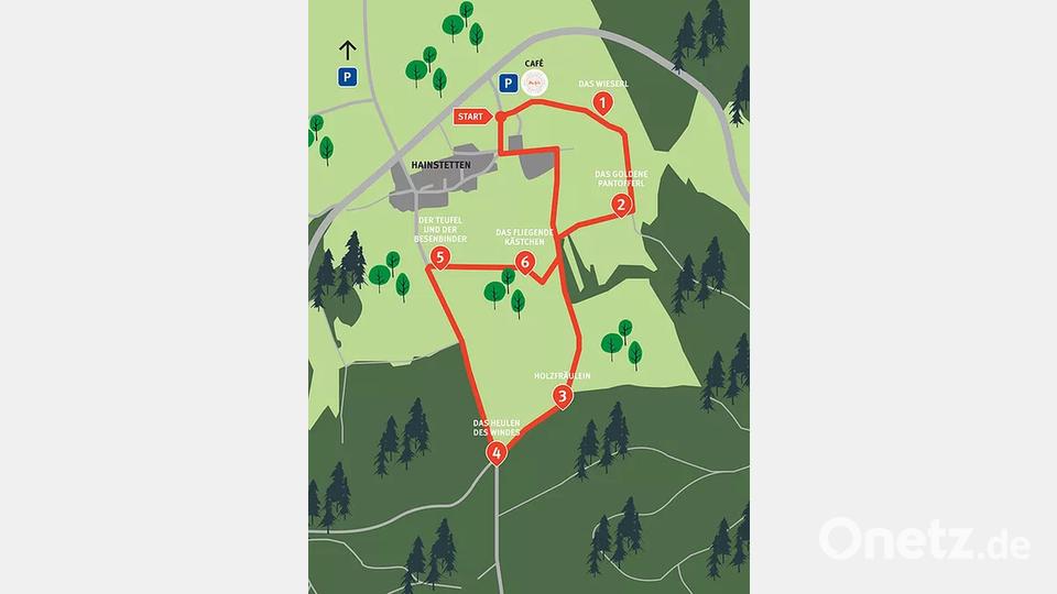 So verläuft der Märchenweg in Hainstetten. Bild: gri