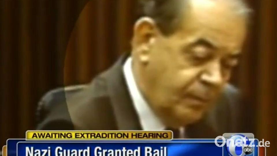Erster Versuch: Im August 2012 übernahm Weiden die Akten im Fall Johann Breyer, 2014 starb der ehemalige KZ-Wachmann kurz vor der Auslieferung. Das Fernseh-Standbild zeigt Breyer in US-Nachrichten bei einer Anhörung in den 90ern. Screenshot: 6abc