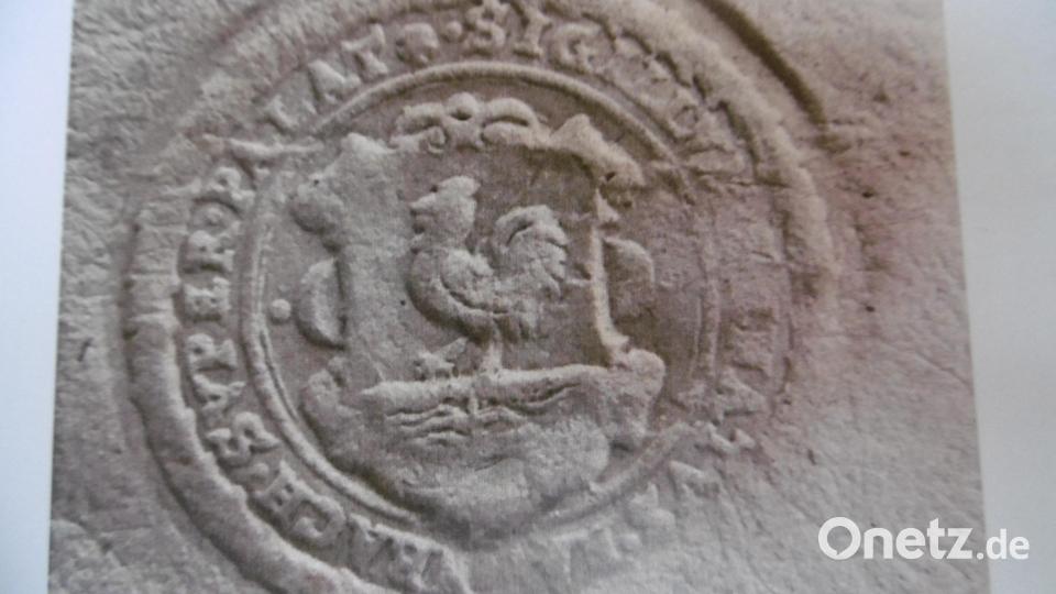 Das Marktsiegel mit Wappen von 1668. Bild: mma