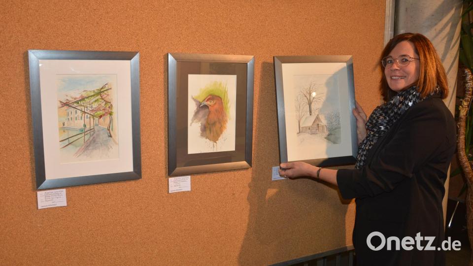 Schon seit Jahren gehört die Kleinbüchlbergerin Angelika Waidhas zum Künstler-Stamm im Mitterteicher Malkreises. Bild: jr