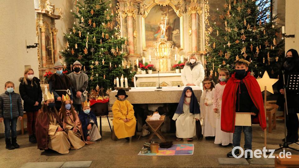 Die Akteure des Krippenspiels an Heilig Abend in der Gleiritscher Expositurkirche Maria Magdalena hatten sich viel Mühe gegeben. Bild: akp