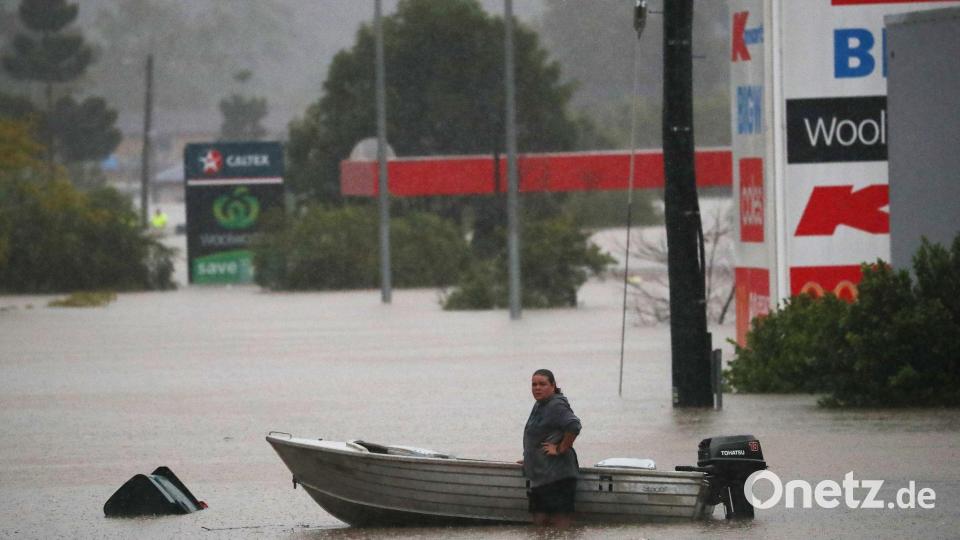 Überschwemmung in der Stadt Lismore im Nordosten von New South Wales. Bild: Jason O’brien/AAP/dpa