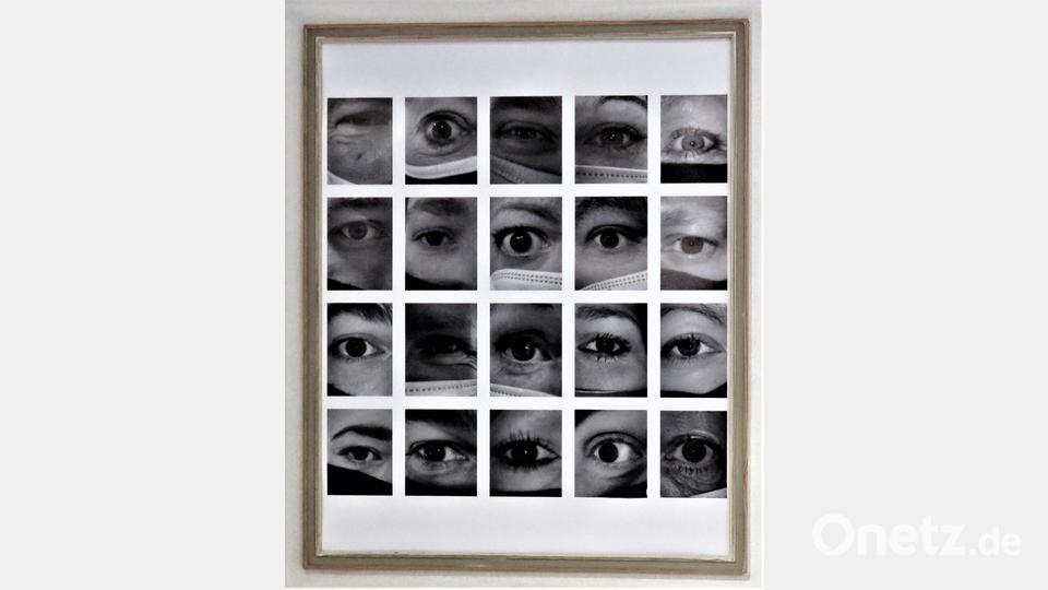 Die Schülerinnen und Schüler haben als eines ihrer Arbetien die Augen der Lehrer abfotografiert. Bild: ubb