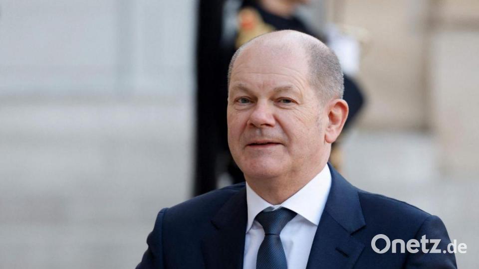 Bundeskanzler Olaf Scholz fordete erneut einen sofortigen Stopp des Angriffs in der Ukraine. Bild: Ludovic Marin/AFP/dpa