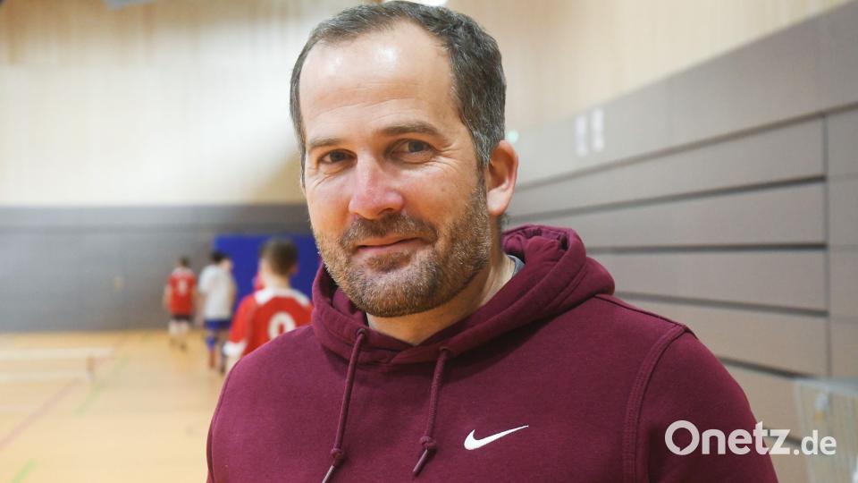 Manuel Baum beim Training an der Realschule Weiden. Bild: Gabi Schönberger