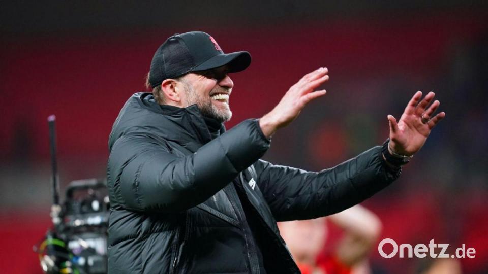Auch Liverpools Trainer Jürgen Klopp freute sich über den Sieg seines Teams. Bild: Nick Potts/PA Wire/dpa