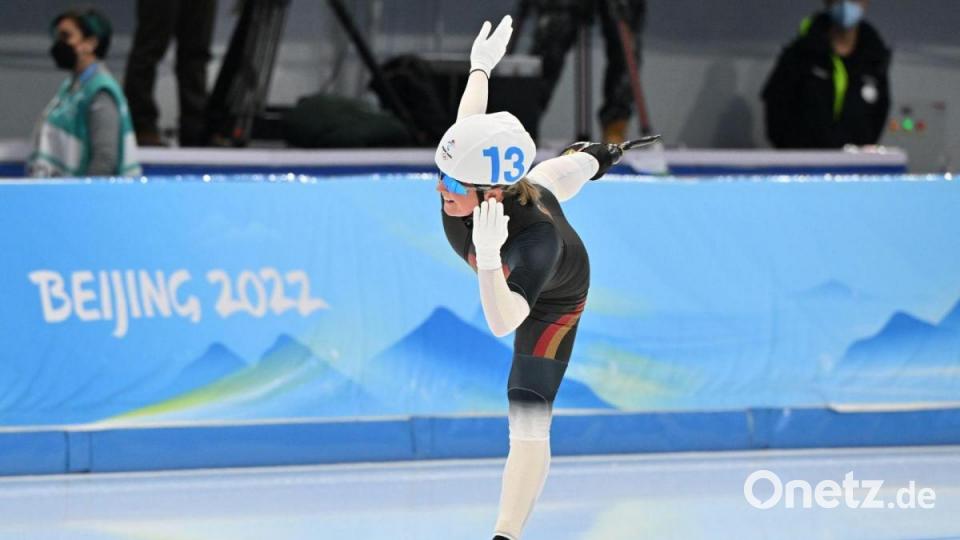Claudia Pechstein verabschiedete sich von ihren achten Olympischen Spielen. Bild: Peter Kneffel/dpa