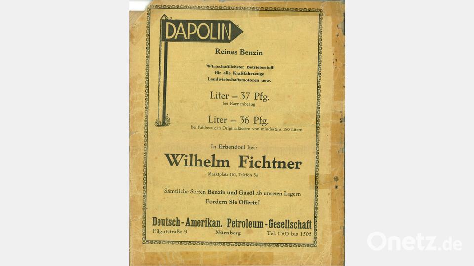 Von den Literpreisen kann man heute nur träumen. Eine Werbeanzeige von 1924 von Wilhelm Fichtner für DAPOLIN. Bild: njn